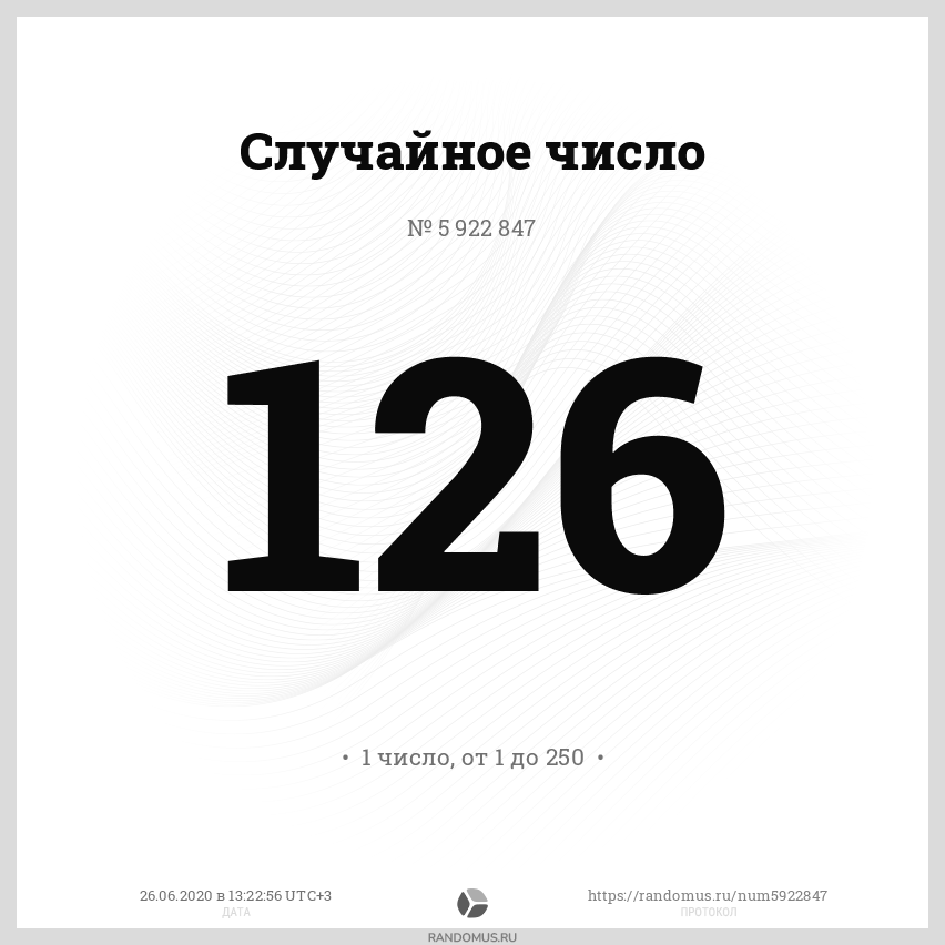 Рандомус случайных чисел для розыгрыша. Рандомус случайных чисел для розыгрыша