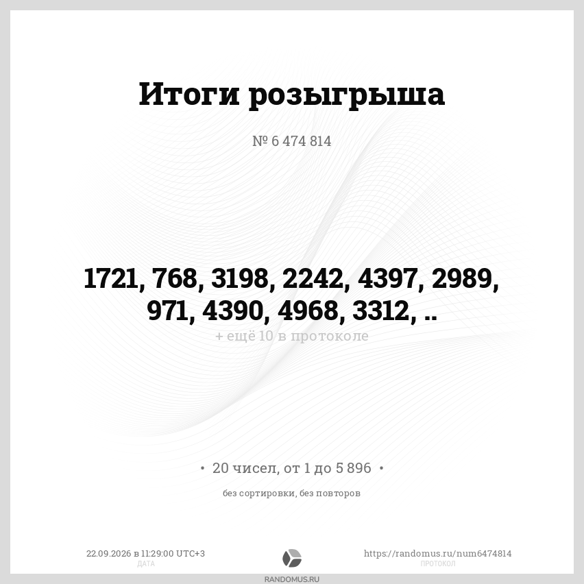 Розыгрыш № 6474814. Розыгрыш Цех85 x НОНТОН