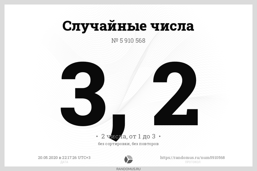 Жеребьевка случайных чисел. Рандомус генератор случайных чисел.