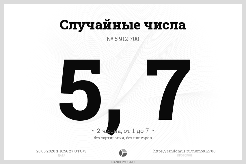 Рандомус 5 слов