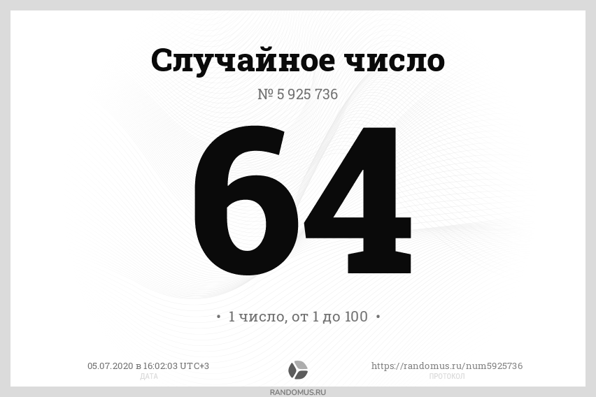 100 случайных чисел. Рандомус. Рандомус аналоги.