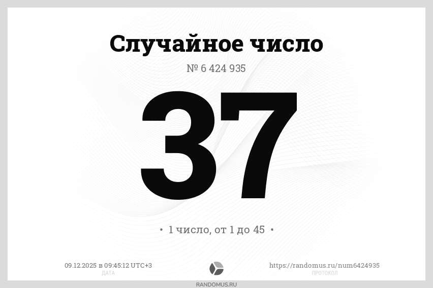 Случайное число № 6424935